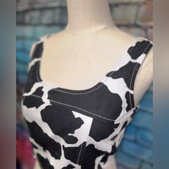 Lone Star Cow Print Corset Top - Picture 2 of 3